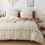 HoneiLife King-Bettwäsche-Set, 100 % Baumwolle, Bettbezug mit Blumenmuster, weich und atmungsaktiv, Bettbezug mit Reißverschluss und Eckbändern, 3-teiliges Wildblumen-Bettwäsche-Set, Süßgras