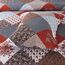 HoneiLife Bettwäsche-Set für King-Size-Betten, 3-teilig, Mikrofaser, wendbar, Patchwork-Bettwäsche-Set, leicht, Blumenmuster, für alle Jahreszeiten, Amaranth-Rot