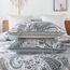 HoneiLife Baumwoll-Bettbezug, Queensize-Bett, 3-teilig, Paisleymuster, weich und atmungsaktiv, Bettbezug-Sets mit Reißverschluss und Eckbändern, Wildblumen-Bettbezug-Sets für alle Jahreszeiten