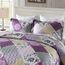 HoneiLife Bettwäsche-Set für Doppelbett, 2-teilig, Mikrofaser-Steppdecken, wendbar, Patchwork-Decken, Blumenmuster, für alle Jahreszeiten, Steppdecken im späten Frühling