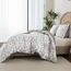 HoneiLife Bettwäsche-Set mit Blumenmuster für Queen-Size-Betten, 100 % Baumwolle, weiches botanisches Bettwäsche-Set mit Reißverschluss und Eckbändern, 3-teiliges Wildblumen-Bettwäsche-Set, Grün