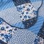 HoneiLife Steppdecken-Set in Queen-Size, 3-teilig, Mikrofaser, wendbar, Patchwork-Bezüge, Blumen-Bettwäsche-Set, Ganzjahresdecke, Blau-Weißes Porzellanmuster