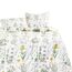 Wake In Cloud - Botanical Tröster-Set, 100 % Baumwolle, Blumenmuster, Cottagecore, neutral, Shabby-Chic-Stil, Kokette, ästhetisch, 3-teiliges Bettwäsche-Set, Gelbgrün, Queen-Size-Größe
