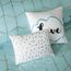 Intelligent Design Raina King Bettdecken-Set, weiche Mikrofaser, modernes geometrisches Metallic-Bett-Set, 5-teilig, mit 2 Kissenbezügen, 2 Wurfkissen, Aqua