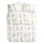 Wake In Cloud - Botanical Tröster-Set, 100 % Baumwolle, Blumenmuster, Cottagecore, neutral, Shabby-Chic-Stil, Kokette, ästhetisch, 3-teiliges Bettwäsche-Set, Gelbgrün, Queen-Size-Größe