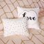 Intelligent Design Raina Tröster Set Metallischer Druck Geometrisches Design Modern Trendy Ganzjahres-Bettwäscheset Matching Sham Decorative Pillow Blush/Gold Full/Queen 5-teilig