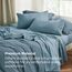 Bedsure Bettwäsche-Set in Hotelqualität, weiche und kühlende Polyester-Mikrofaser, 4-teilig, Doppelbett, pflegeleicht, mineralblau