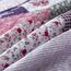 HoneiLife Bettwäsche-Set für King-Size-Betten, 3-teilig, Mikrofaser, wendbar, Patchwork-Bezüge, Blumen-Bettwäsche-Set, Ganzjahresdecke, kleine Rose, Lila