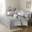Intelligent Design Raina Comforter Set King/Cal King Size - Grey Silver, Geometric – 5 Piece Bed Sets – Ultra Soft Microfiber Teen Bedding for Girls Bedroom