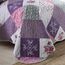 HoneiLife Bettwäsche-Set für King-Size-Betten, 3-teilig, Mikrofaser, wendbar, Patchwork-Bezüge, Blumen-Bettwäsche-Set, Ganzjahresdecke, kleine Rose, Lila