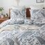 HoneiLife King-Size-Bettbezug, 3-teiliges Paisley-Bettwäsche-Set, weich und atmungsaktiv, Blumenmuster, Bettbezug-Sets mit Reißverschluss und Eckbändern, Wildblumen-Bettwäsche-Set, alle Jahreszeiten