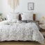 HoneiLife King-Bettwäsche-Set, 100 % Baumwolle, Bettbezug mit Blumenmuster, weich und atmungsaktiv, Bettbezug mit Reißverschluss und Eckbändern, 3-teiliges Wildblumen-Bettwäsche-Set, Kräuter