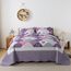 HoneiLife Steppdecken-Sets in King-Size, 3-teiliges Mikrofaser-Bettwäsche-Set, leichte Steppdecken, wendbar, Retro-Bettbezug, King-Size-Steppdecke, Bettwäsche-Set für alle Jahreszeiten, Violett