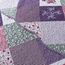 HoneiLife Bettwäsche-Set für King-Size-Betten, 3-teilig, Mikrofaser, wendbar, Patchwork-Bezüge, Blumen-Bettwäsche-Set, Ganzjahresdecke, kleine Rose, Lila