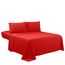 Sfoothome Bettwäsche-Set für King-Size-Betten, 4-teilig, extra tiefe Taschen, 1800er-Serie, knitter- und lichtbeständig, Bettlaken und Kissenbezug (Kingsize, Rot)