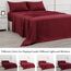 Best Season Bed Sheet Set, luxucy Weichsten Mikrofaser Bettwäsche Platinum Collection Deep Pocket Falten und farbbeständige 4 Stück, Mikrofaser, burgunderfarben, Queen