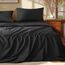 Shilucheng 100 % ägyptisches Baumwoll-Bettwäsche-Set Queen-Size, 1000 Fadenzahl, luxuriöse Baumwollbettlaken, atmungsaktiv, kühl, mit Kissenbezügen, 41 cm tiefe Tasche, 4-teilig (Schwarz, Queen)