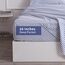 Blau-gestreiftes Bettlaken-Set, 4-teilig, mit 40,6 cm tiefen Taschen, superweich und knitterfrei, gestreift, Hotel-Bettwäsche, blau-weiß gestreift, Nadelstreifen-Bettwäsche für alle Jahreszeiten