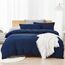 Dreaming Wapiti Bettbezug für King-Size-Bett, gewaschene Mikrofaser, marineblau, King-Size-Bettbezug-Set, einfarbig, mit Reißverschluss und Eckbändern (Marineblau, Kingsize-Bett)