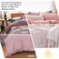 Dreaming Wapiti Bettbezug-Set, Gewaschene Mikrofaser, Queen-Size-Bettbezug, einfarbig, weich und atmungsaktiv, mit Reißverschluss und Eckbändern (rosa Mokka, Queensize)