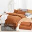 Dreaming Wapiti Bettbezug-Set für King-Size-Bett, gewaschene Mikrofaser, Terrakotta, einfarbig, weich und atmungsaktiv, mit Reißverschluss und Eckbändern (Terrakotta, King-Size)