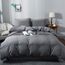 AveLom Seersucker Bettbezug-Set California King Size (264.2x248.9 cm), 3-teilig (1 Bettbezug + 2 Kissenbezüge), strukturierter Bettbezug mit Reißverschluss, Eckbänder