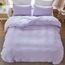 AveLom Lavendel Purple Seersucker Bettbezug-Set King (264.2x228.6 cm), 3 Stück (1 Bettbezug + 2 Kissenbezüge), strukturierter Bettbezug mit Reißverschluss, Eckbänder