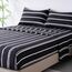 Best Season Bettwäsche-Set, 4-teilig, superweiche Mikrofaser, Tiefe Tasche, ultraweich, verblasst und knitterbeständig, Queensize, Schwarz und Weiß
