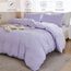 AveLom Lavendel Purple Seersucker Bettbezug-Set Queen (228.6x228.6 cm), 3 Stück (1 Bettbezug + 2 Kissenbezüge), strukturierter Bettbezug mit Reißverschluss, Eckbänder