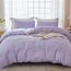 AveLom Lavendel Purple Seersucker Bettbezug-Set Queen (228.6x228.6 cm), 3 Stück (1 Bettbezug + 2 Kissenbezüge), strukturierter Bettbezug mit Reißverschluss, Eckbänder