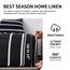 Best Season Bettwäsche-Set, 4-teilig, superweiche Mikrofaser, Tiefe Tasche, ultraweich, verblasst und knitterbeständig, Queensize, Schwarz und Weiß