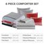 Comfort Spaces Bettwäsche-Set für alle Jahreszeiten, passender Kissenbezug Twin XL rot/grau