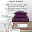 Southshore Fine Living, Inc. Quilts, Queen-Size-Bettdecken-Set, flecken- und tierhaarresistent, Tagesdecke, Queen-Size-Größe, leichte Tagesdecke mit 2 Kissenbezügen, Violett