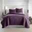 Southshore Fine Living, Inc. Quilts, Queen-Size-Bettdecken-Set, flecken- und tierhaarresistent, Tagesdecke, Queen-Size-Größe, leichte Tagesdecke mit 2 Kissenbezügen, Violett