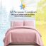 Southshore Fine Living, Inc. Genähtes Bettwäsche-Set für Doppelbett, XL-Bettwäsche-Set, Schlafsaal-Bettwäsche, schmutzabweisend, maschinenwaschbar, Tagesdecke, XL/Twin Pink Steppdecke mit Kissenbezug