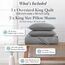 Southshore Fine Living, Inc. Hochwertiges, weiches, knitterfreies und lichtbeständiges Bettwäsche-Set, grau, King-Size/California-King-Size-Bett