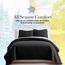 Southshore Fine Living, Inc. Hochwertiges, weiches, knitterfreies und lichtbeständiges Bettwäsche-Set, übergroßes Bettbezug-Set mit 1 Bettwäsche-Set und 2 Kissenbezügen, schwarz, Full/Queensize-Bett