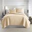 Southshore Fine Living, Inc. Steppdecken, Bettwäsche-Set für Doppelbetten, pflegeleicht, flecken- und tierhaarabweisend, Queen-Size-Größe, beige Tagesdecke mit 2 Kissenbezügen, weicher Sand