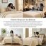 Southshore Fine Living, Inc. Steppdecken, Bettwäsche-Set für Doppelbetten, pflegeleicht, flecken- und tierhaarabweisend, Queen-Size-Größe, beige Tagesdecke mit 2 Kissenbezügen, weicher Sand