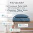 Southshore Fine Living, Inc. Bettwäsche-Set für Doppelbett, weiche Mikrofaser, flecken- und tierhaarbeständige Bettwäsche, XL-Doppeldecke mit Kissenbezug, Koronettblau
