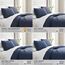 Southshore Fine Living, Inc. Quilts, Queen-Size-Bettwäsche-Set, knitterfrei, Flecken- und tierhaarresistent, pflegeleicht, Queen-Size-Bettüberwurf mit 2 Kissenbezügen, Dunkelblau