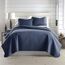 Southshore Fine Living, Inc. Quilts, Queen-Size-Bettwäsche-Set, knitterfrei, Flecken- und tierhaarresistent, pflegeleicht, Queen-Size-Bettüberwurf mit 2 Kissenbezügen, Dunkelblau