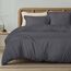 Utopia Bettwäsche-Set – 3-teiliges Mikrofaser-Set – Enthält 1 x 200 x 200 cm Bettbezug mit sicherem Reißverschluss und 2 x 50 x 75 cm Kissenbezüge im Briefumschlagstil (Grau)