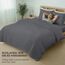 Utopia Bettwäsche-Set – 2-teiliges Mikrofaser-Set – Beinhaltet 1 Bettbezug 140 x 200 cm mit sicherem Reißverschluss und 1 Kissenbezug 65 x 65 cm mit Hotelverschluss (Grau)