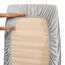 Nestl Bedding Damast Dobby Stripe 5-teiliges Set – 2 Spannbettlaken mit 35,6 cm - 40,6 tiefen Taschen Ultra weiche doppelt gebürstete Mikrofaser faltenfreie Kissenbezüge Split-King-Size-Bett Silber