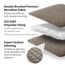 Southshore Fine Living, Inc. Steppdecken, Bettwäsche-Set für Doppelbetten, pflegeleicht, flecken- und tierhaarabweisend, Tagesdecke, Queen-Size-Größe, Tagesdecke mit 2 Kissenbezügen, Dunkeltaupe