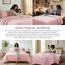 Southshore Fine Living, Inc. Gestepptes pinkes Queen-Bettwäsche-Set, übergroße Steppdecken, Queen-Size-Größe, tierhaarbeständige Bettwäsche, weiche, gemütliche Tagesdecke, volle Größe, 2 Kissenbezüge
