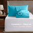 Nestl Bettlaken-Set – 1800 tiefe Taschen, Bettwäsche-Set – Hotel Luxus Doppelbett-gebürstete Mikrofaser – Spannbettlaken, Bettlaken, Kissenbezüge Split King Beach Blue