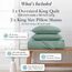 Southshore Fine Living, Inc. Übergroßes Bettwäsche-Set für King-Size-Bett, weiche Mikrofaser, flecken- und tierhaarresistente Bettwäsche, California/King-Size-Bett, Tagesdecken-Set mit 2 Kissenbezügen
