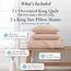Southshore Fine Living, Inc. Übergroßes Bettwäsche-Set für King-Size-Bett, gesteppt, gesteppt, Tagesdecke, 2 passende Kissenbezüge, maschinenwaschbar, Hotelqualität, gemütliche Decke, Rouge